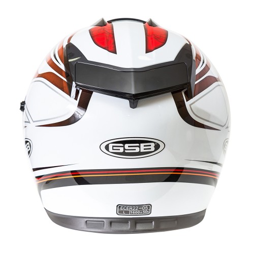 Шлем интеграл с солнцезащитными очками G-350 RED-WHITE
