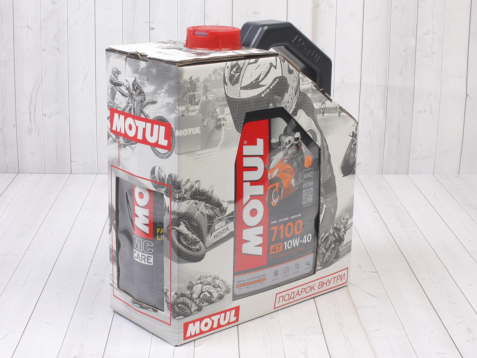 Мотор/масло MOTUL Промо упаковка 7100 10W40 ( 4 л)+C4 CL FL (0,400л)