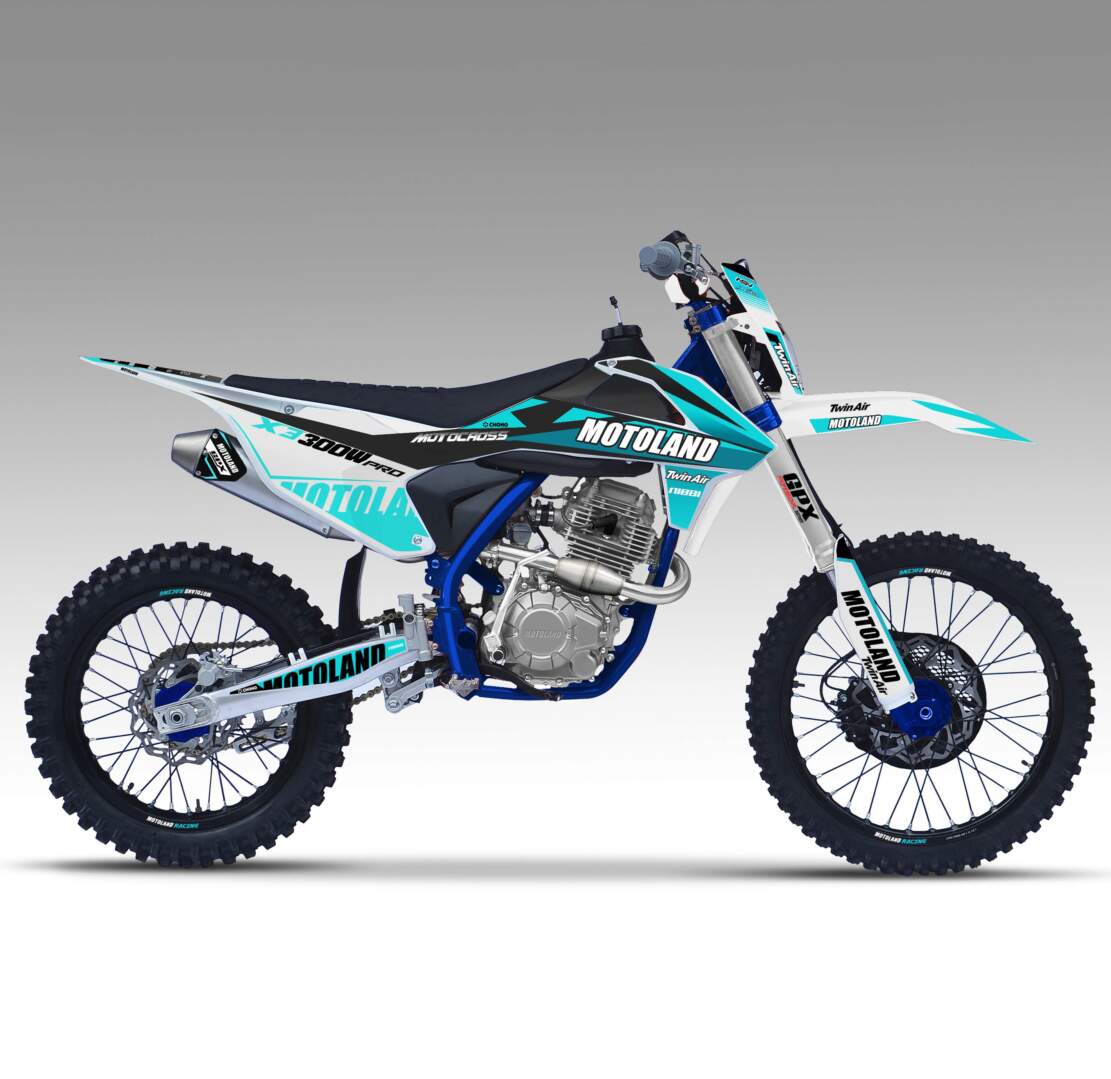 Мотоцикл Кросс Motoland X3 300W PRO (174MN-3) (2021 г.) синий