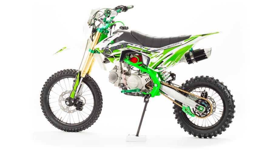 Мотоцикл Кросс APEX140 (2021 г.) зеленый