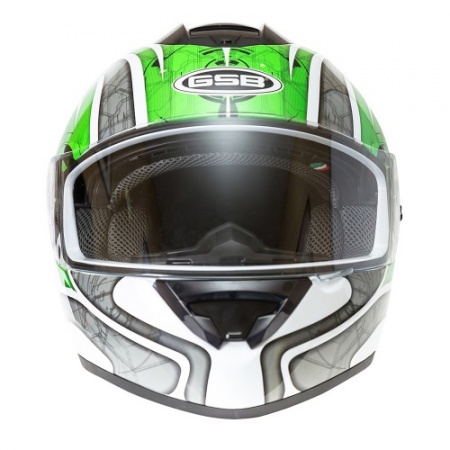 Шлем интеграл с солнцезащитными очками G-350 GREEN-WHITE