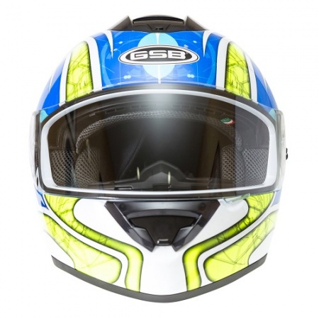 Шлем интеграл с солнцезащитными очками G-350 BLUE-YELLOW